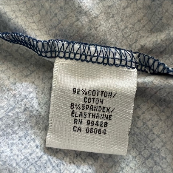 Bugatchi OoohCotton Tech 8 Way Stretch Geometric 1/4 Zip Pullover Navy XL Logo - Picture 11 of 14